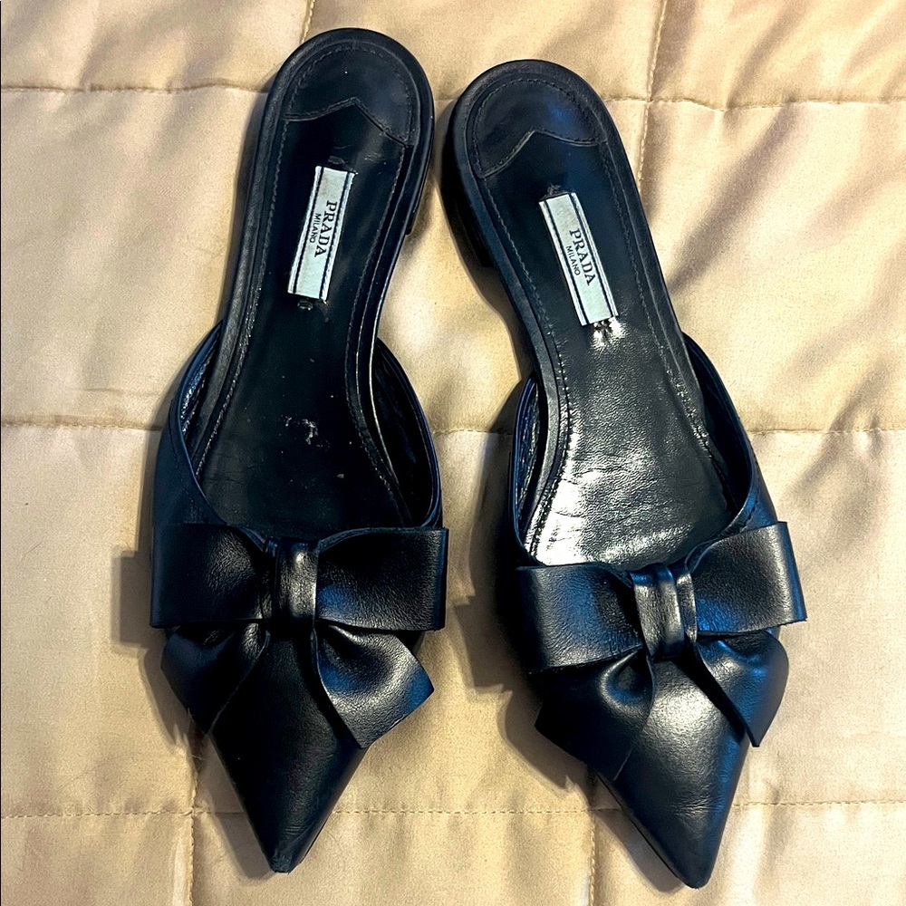 Prada Point Toe Mules